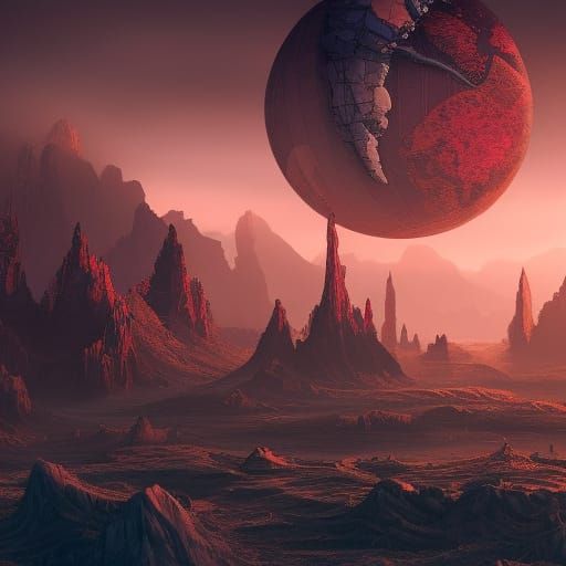Detailed Dark Globe Fantasy Concept Art