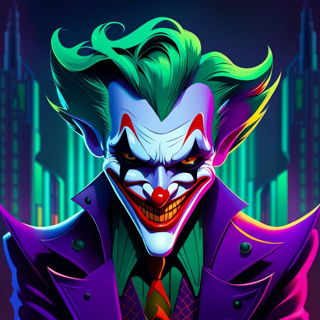 Sinister Joker in Fairycore Cyberpunk Style