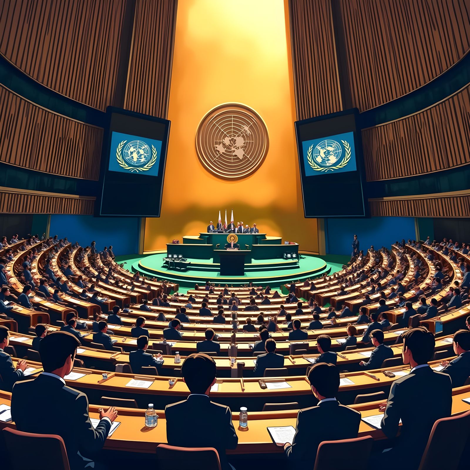 Epic Anime UN General Assembly Scene