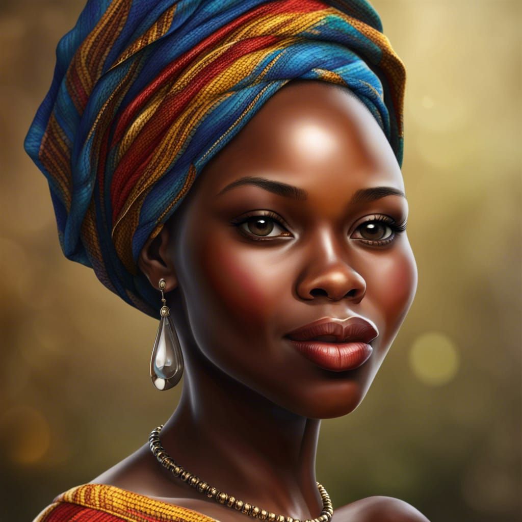 Realistic Portrait of a Congolese Woman