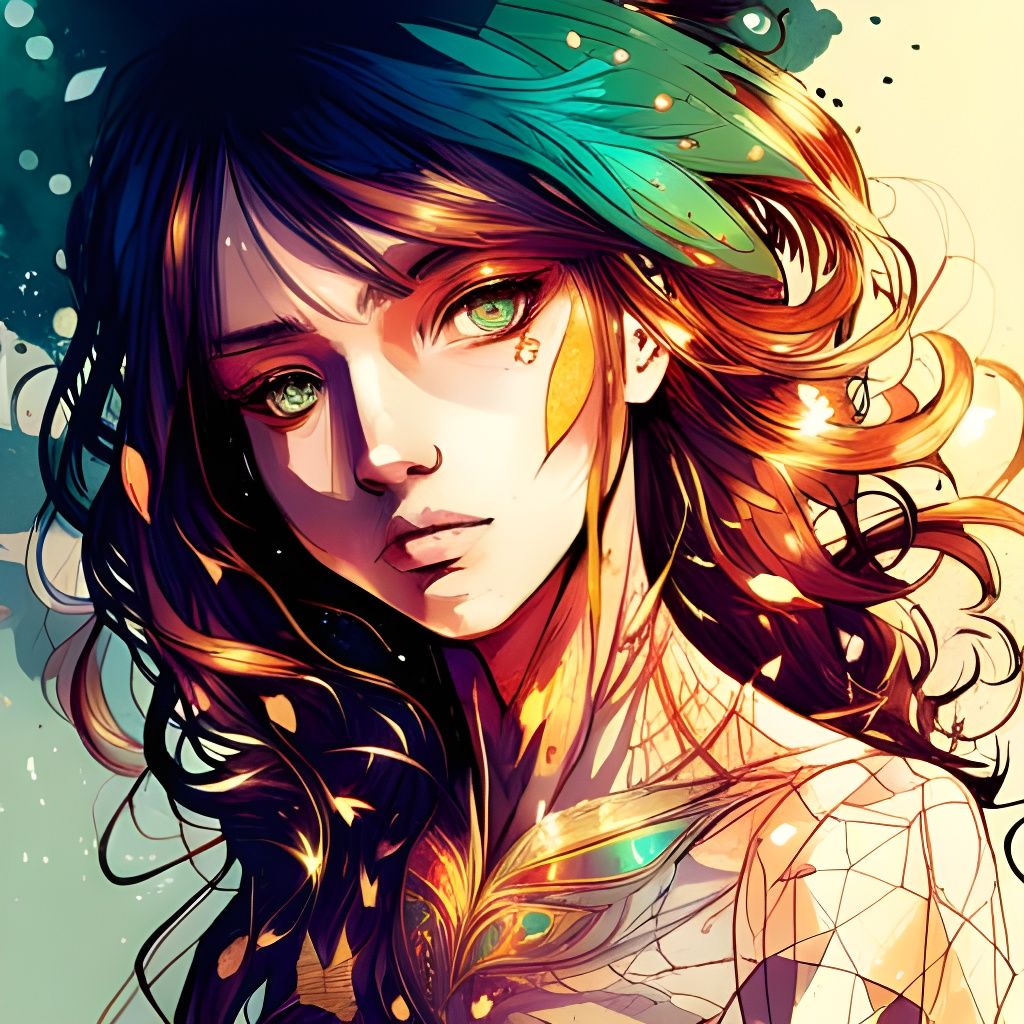 Anime pensativa. Thoughtful anime.