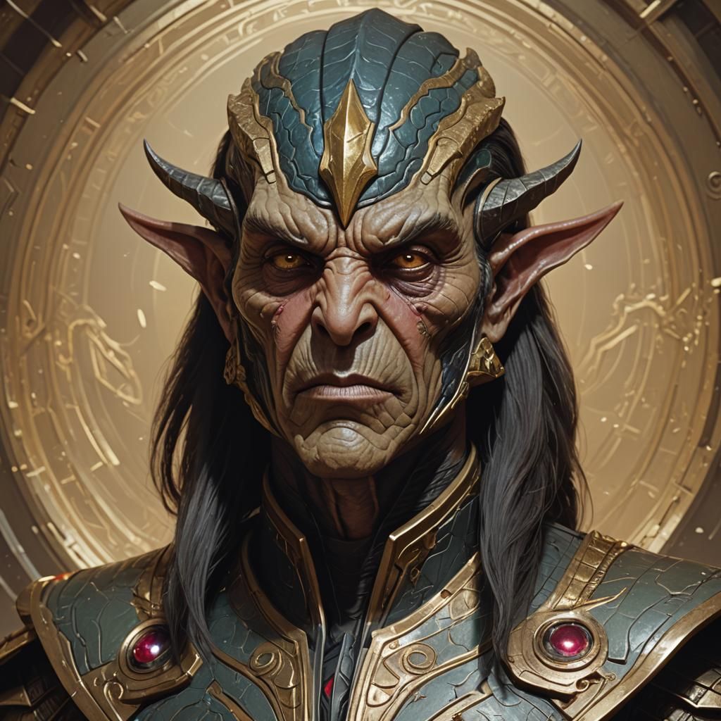 Detailed Portrait of a Hybrid Alien Creature