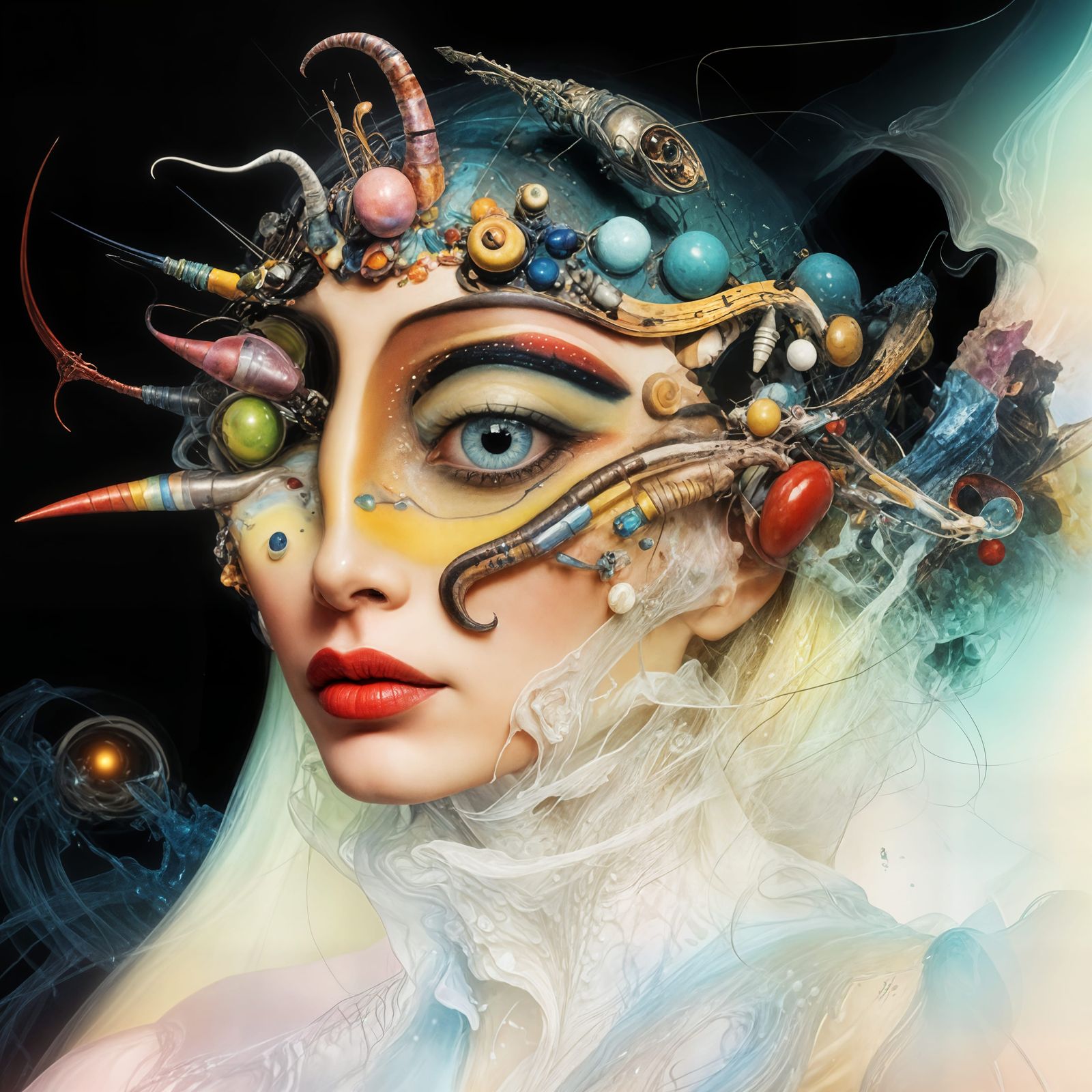 the 'Mods' she sports are installed so that she can fly a particular Alien Craft 'they' are researching at the moment