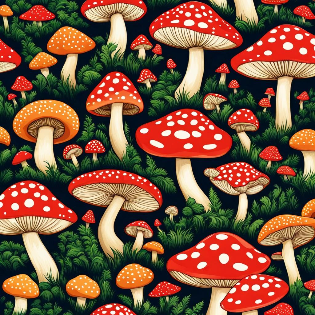 Enchanted Mushroom Fantasy Landscape