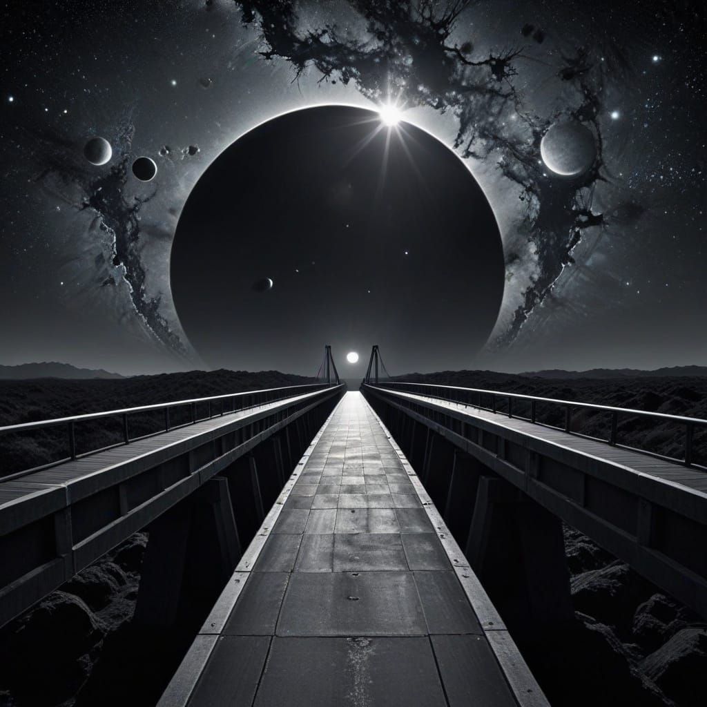 Bridge to Parallel Universe Under Black Sun