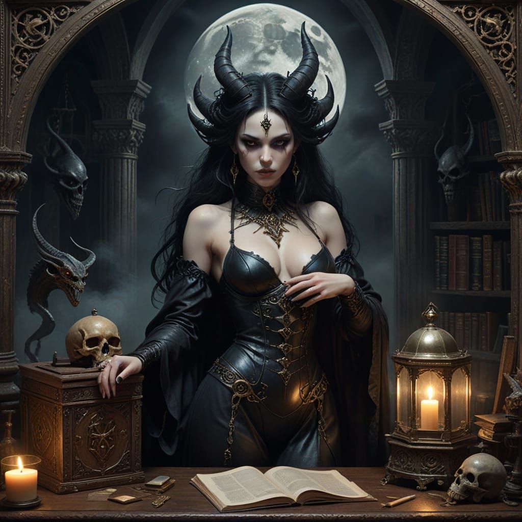 Mystical Study of a Supersized Sorceress