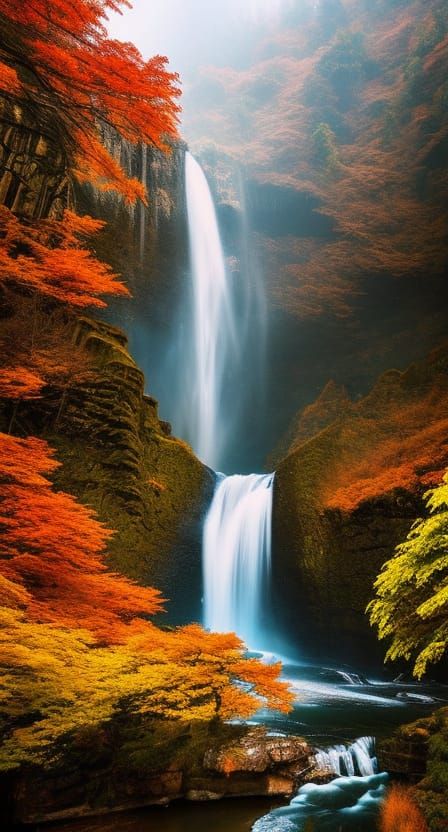 Autumn waterfalls mobile