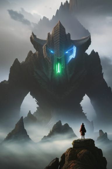 Colossal Rock Monster City, Fantasy Concept Art