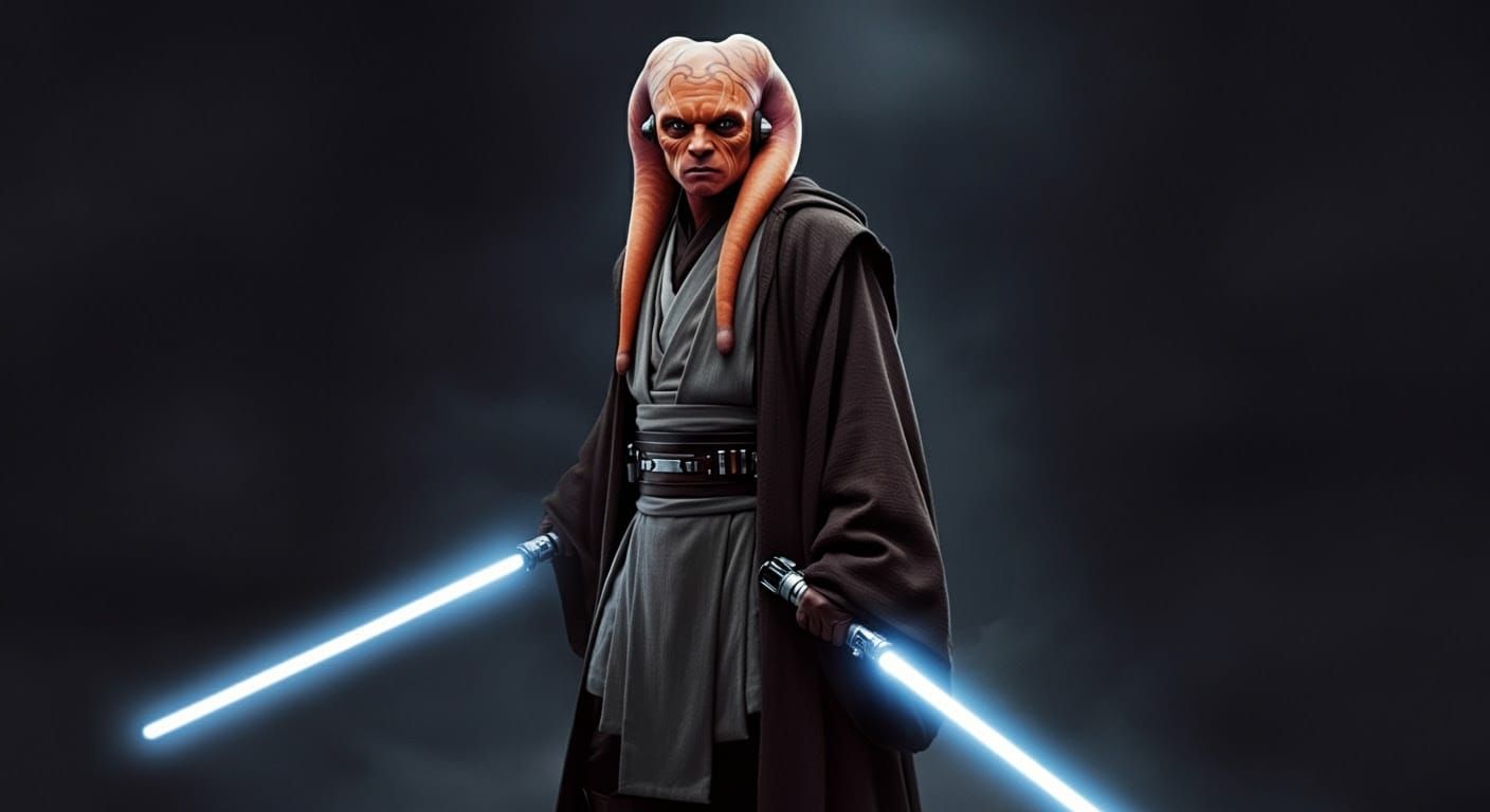 Galactic Jedi Master in Flowing Twi'lek Robes