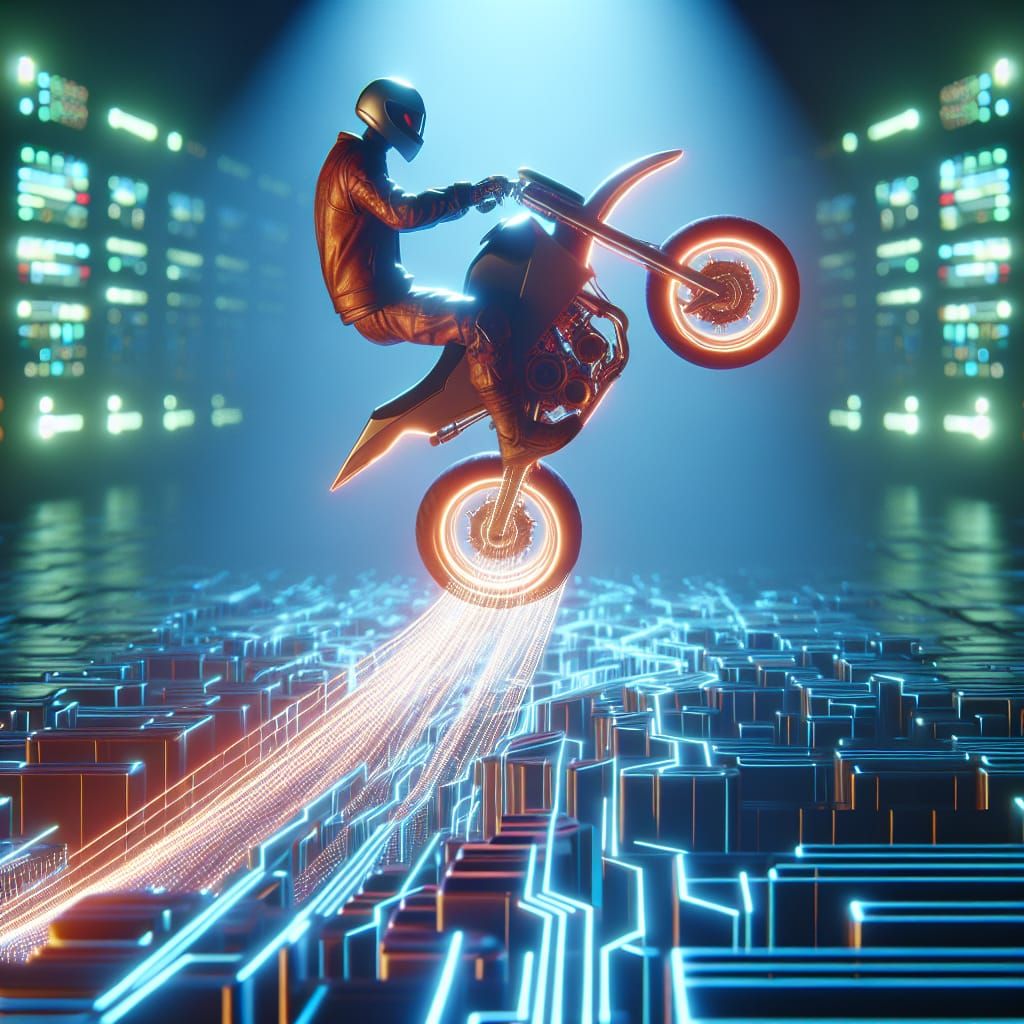 Evel Knievel in Tron - The Game