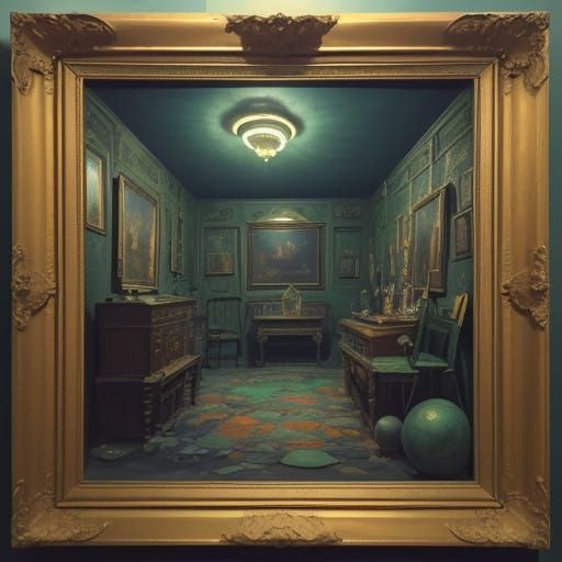 A Majestic Antique Picture Frame Shrouded in Mystery