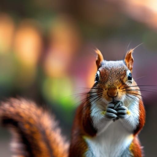 Colorful Graffiti Squirrel in Street Art Style