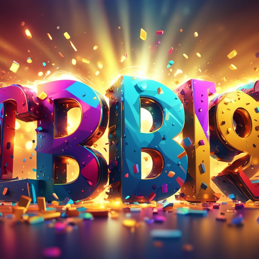 Vibrant Digital Art of Speaker with Colorful Typography