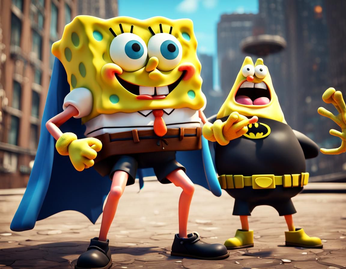 Spongebob Battles Batman: 3D Game Cinematic