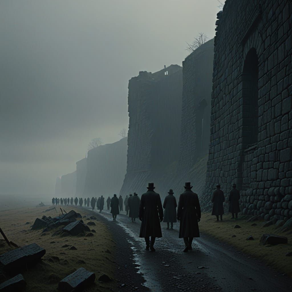 Isolated Figures in a Desolate Landscape