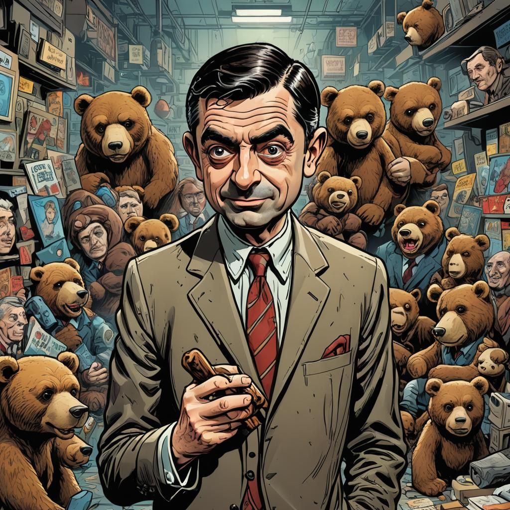 Mr. Bean and Teddy: Comic Book Art