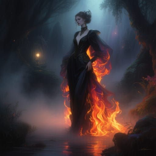 Ethereal Fantasy Fashion Rebellion in Moody Light