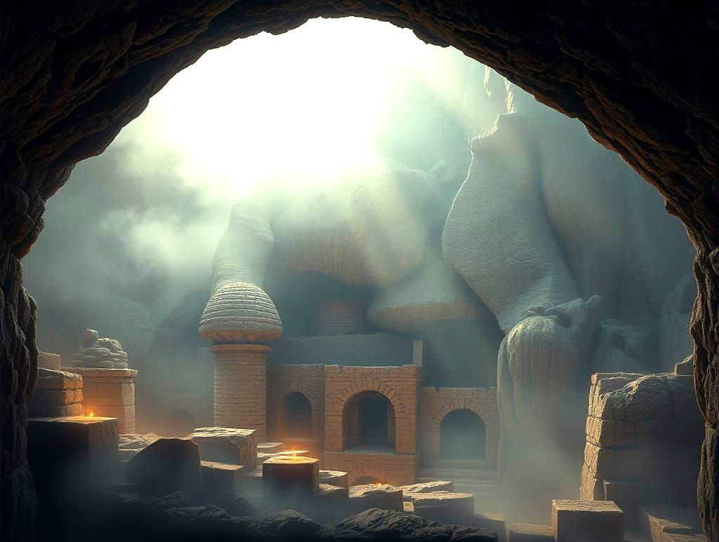 Ancient Underground Cityscape in Epic Cinematic Style
