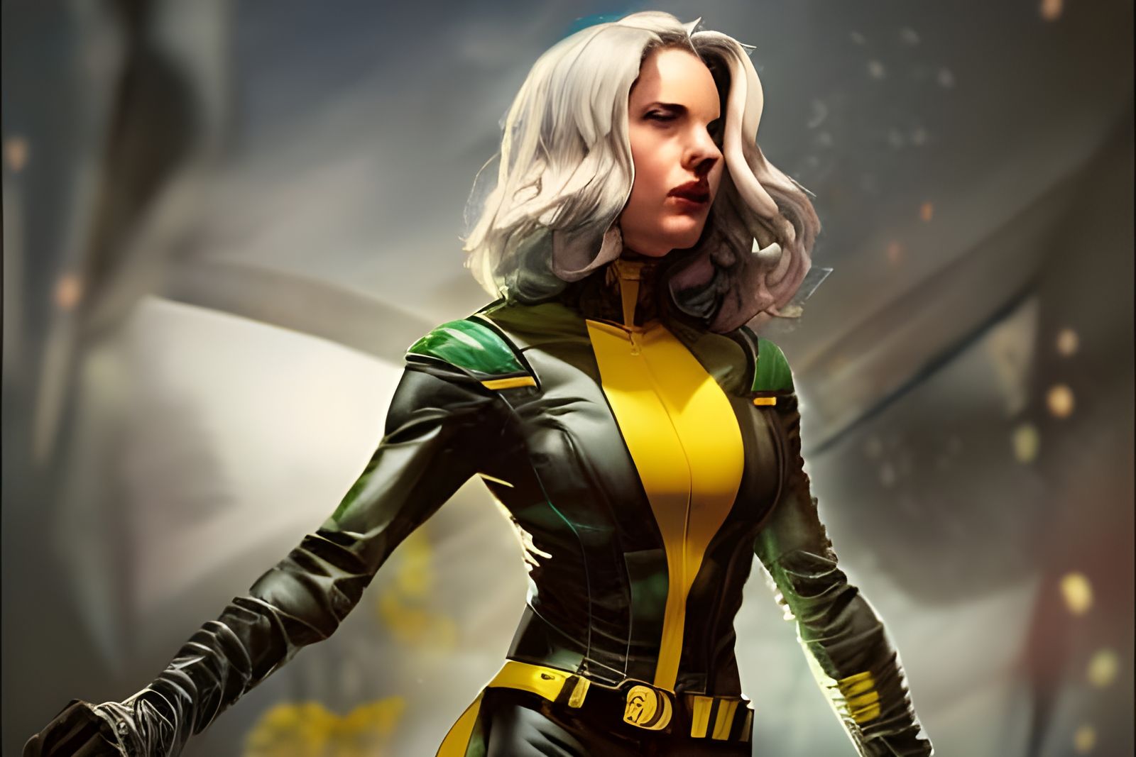 Detailed Comic Book Art of X-Men's Rogue