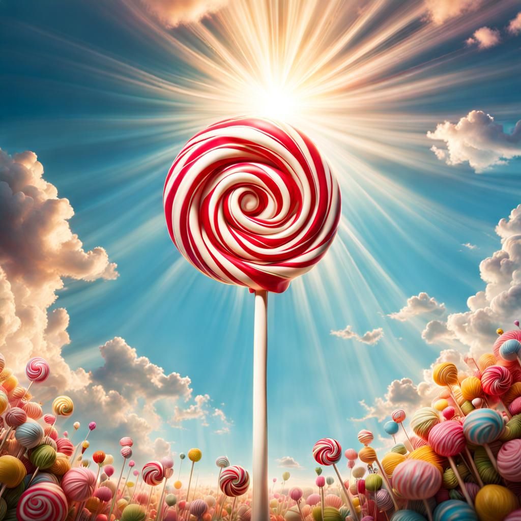 Lollipop in Divine Sunshine: Digital Matte Painting