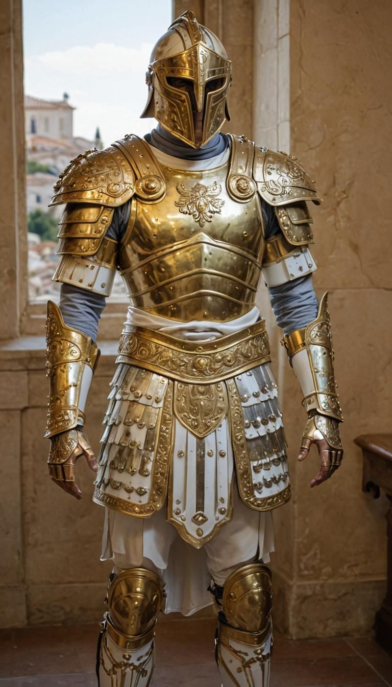 Athenian Gold and White Imperial General Armor