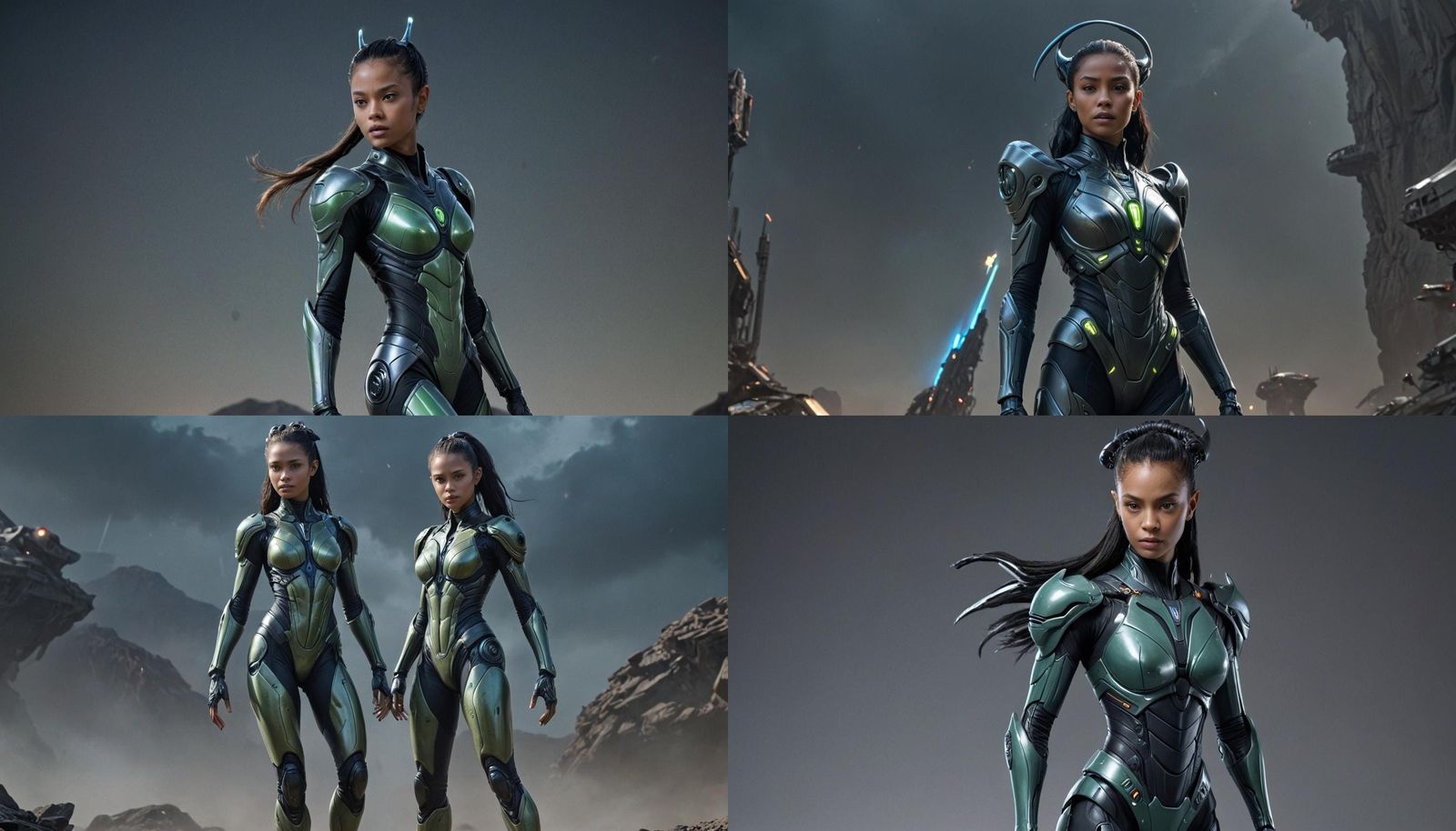 Alien Princess Zalora in a Sci-Fi Battlefield