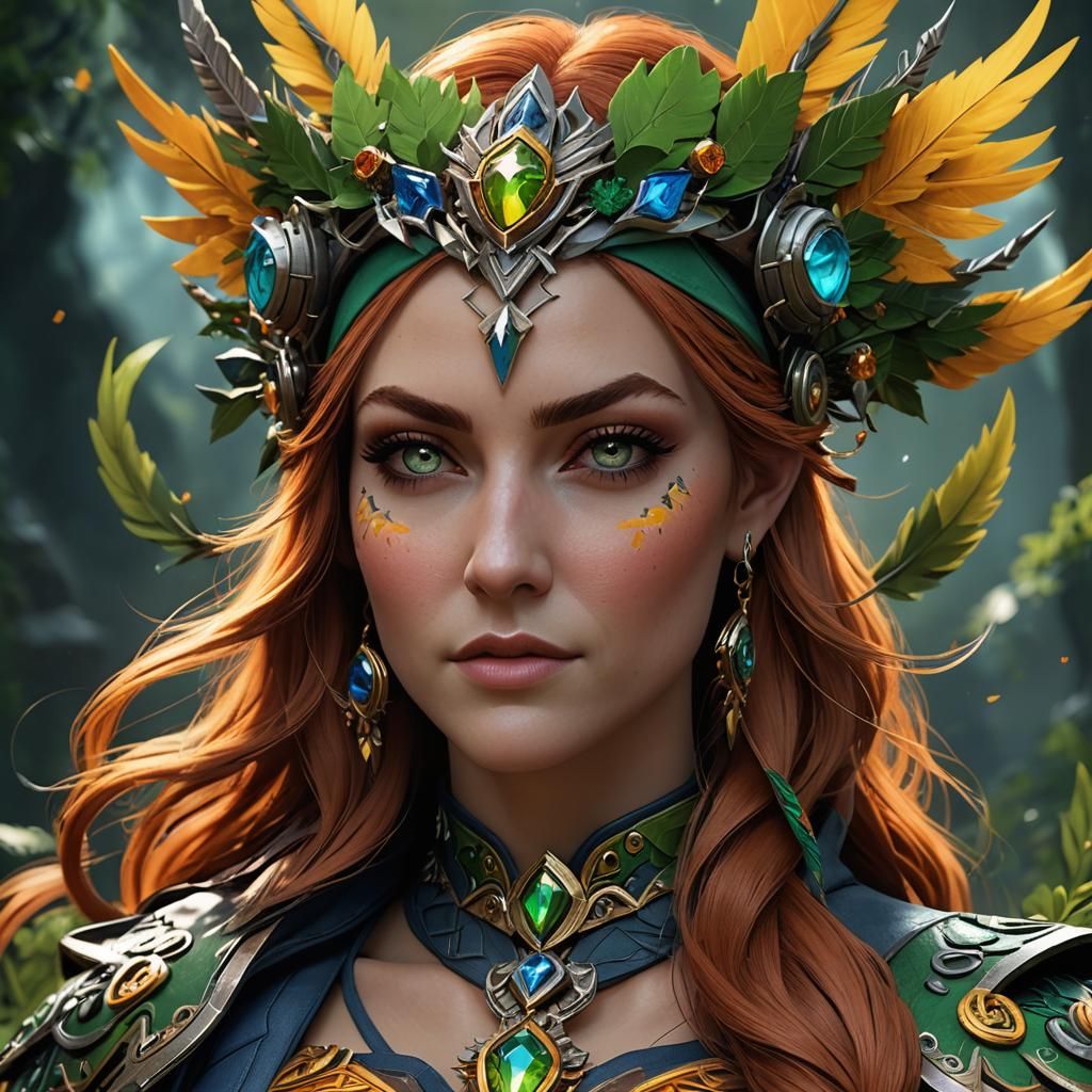 Windranger Portrait: Detailed Fantasy Concept Art