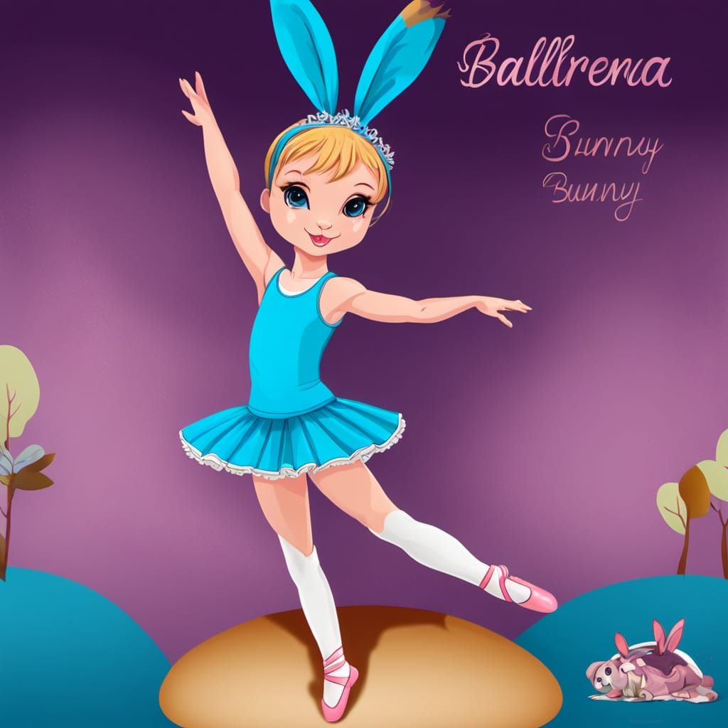 Elegant Ballerina Bunny in Whimsical Costume