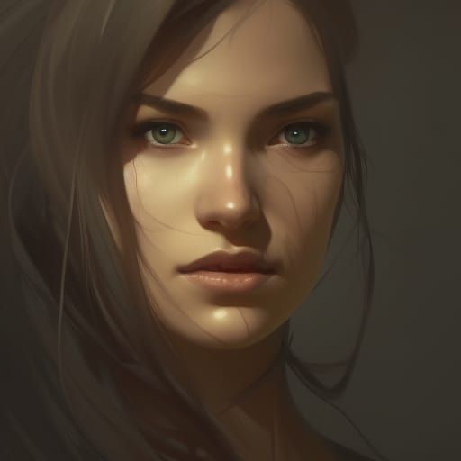 Hyperdetailed Portrait of a Nude Woman in Digital Art