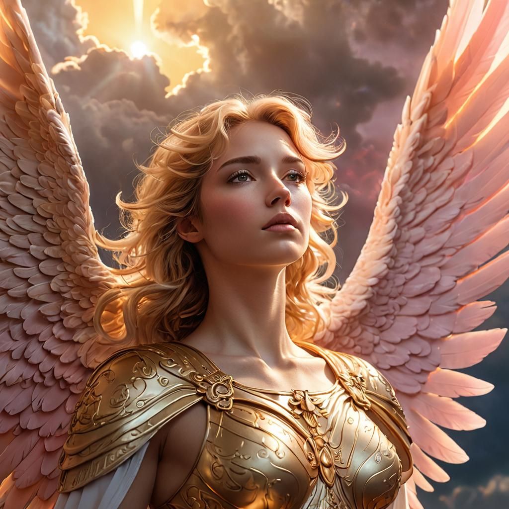 PinkPantheress as an Angel in Anime Style