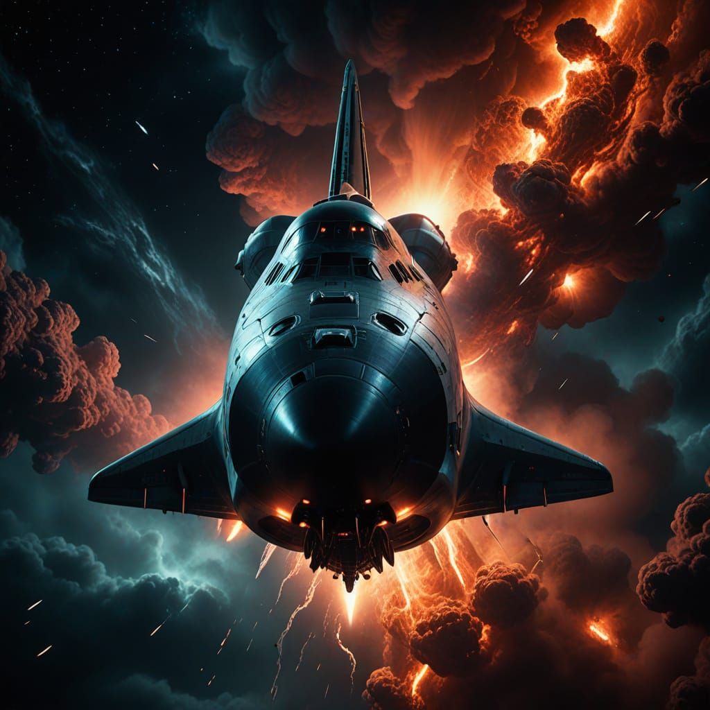 Epic Space Horror: Interdimensional Monster Pursues Shuttle