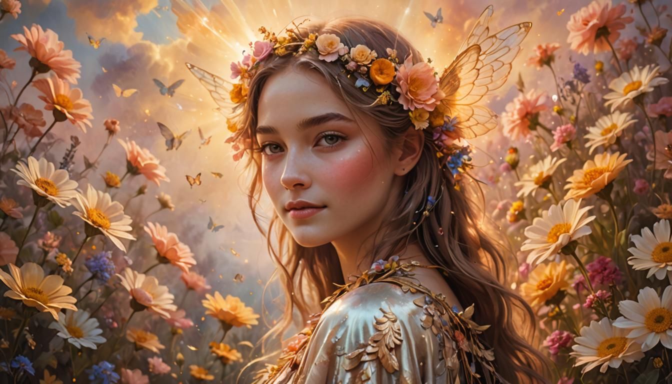 Radiant Being in Dreamy Surreal Portrait