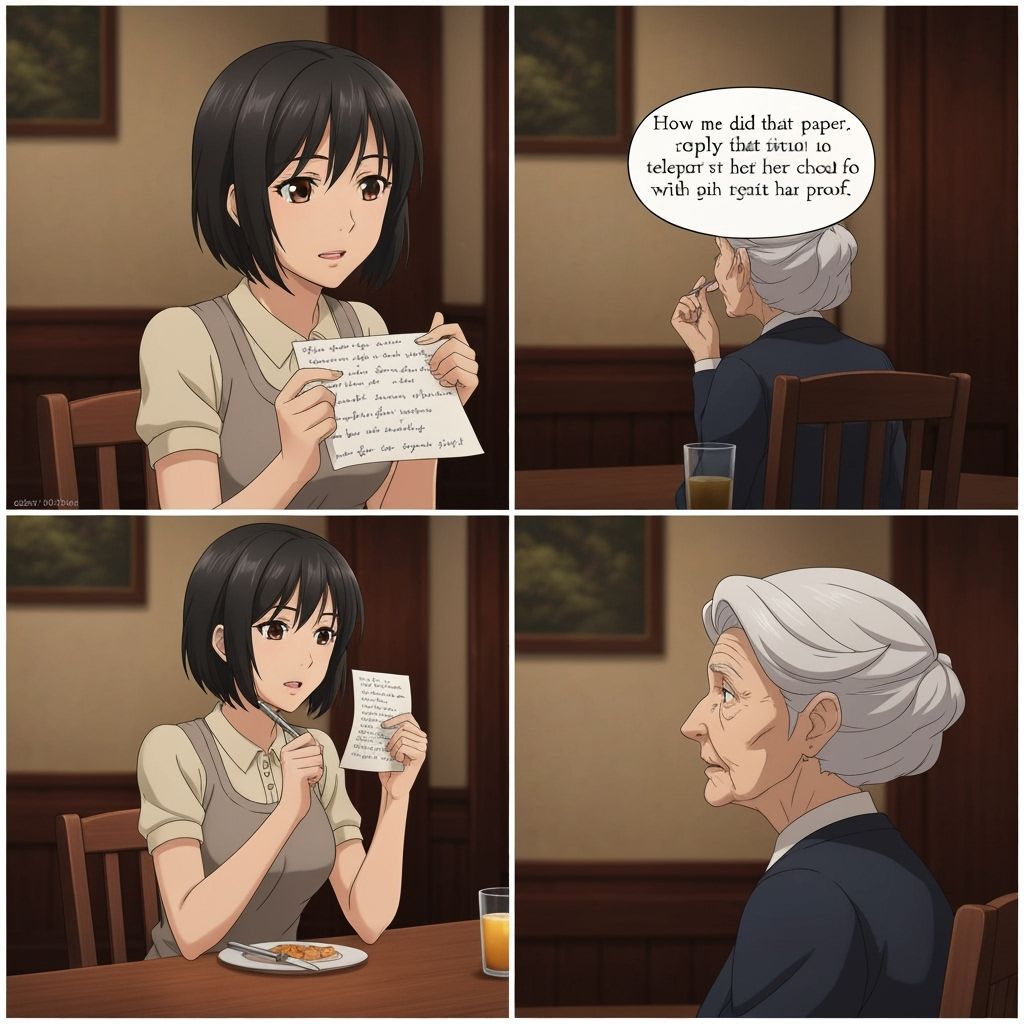 Anime Women Chatting in Restaurant