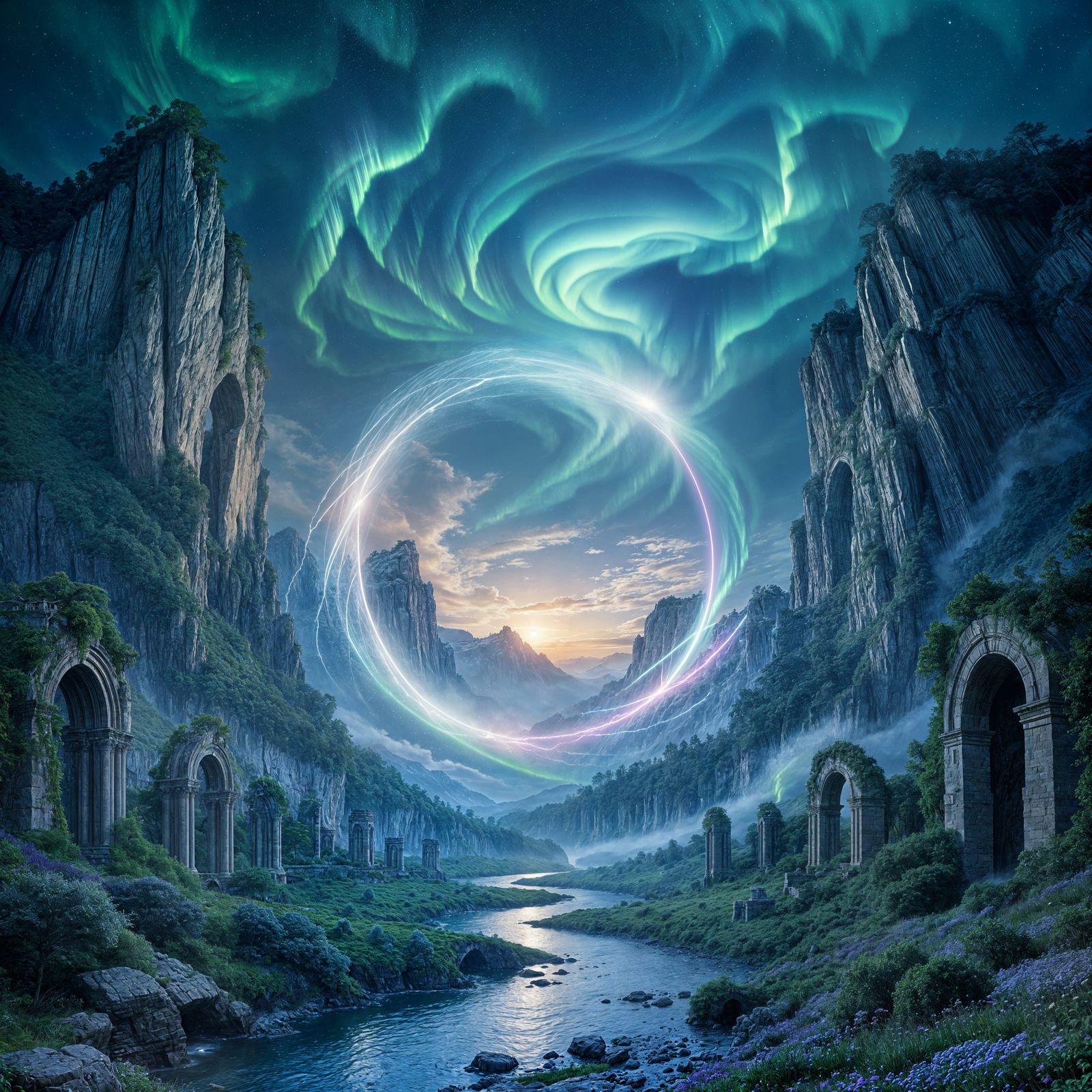 Mystical Energy Portal in Forgotten Valley Ruins