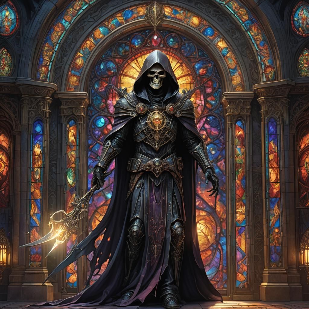 Catholic Alien Reaper in Baroque Armor