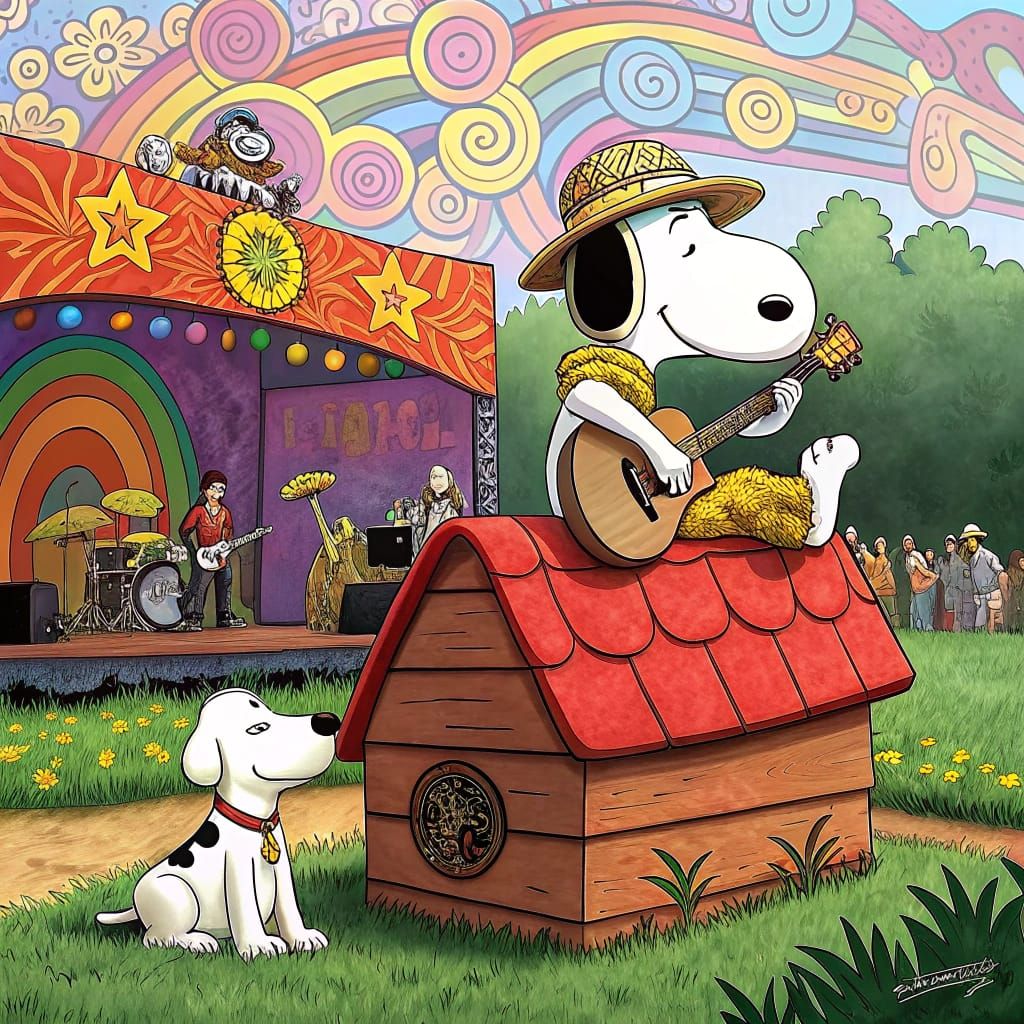 Beloved Peanuts Characters Attend Iconic Music Festival in V...
