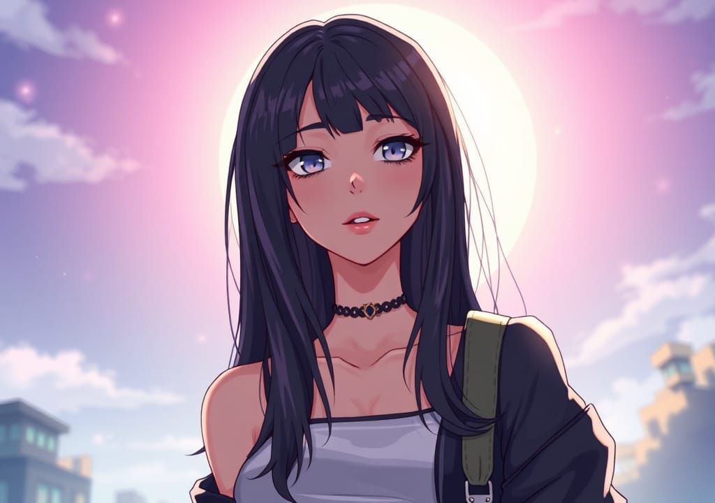 Anime-Style Portrait of a Woman