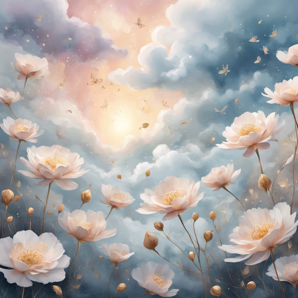 Surreal Whimsy in Soft Watercolor Dreamscape