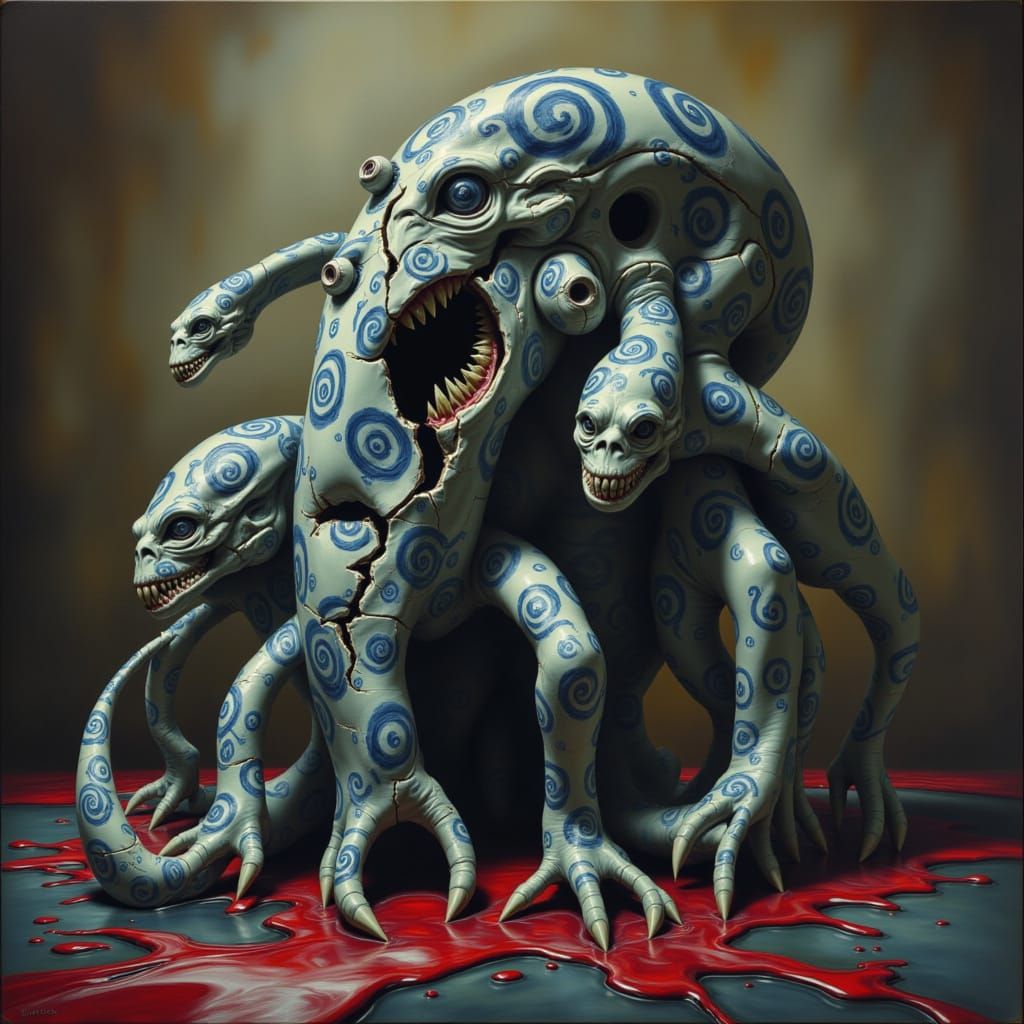 Grotesque Monster Covered in Eyes