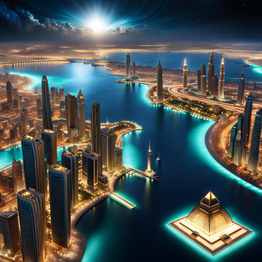 IMAX Environmental birds eye view of Egypt