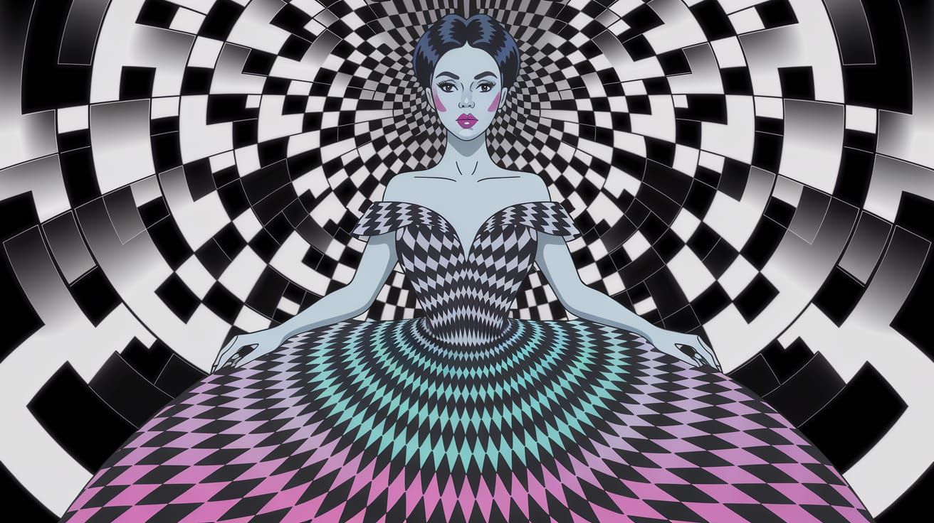 Ethereal Woman in Surreal Mixed Media Collage