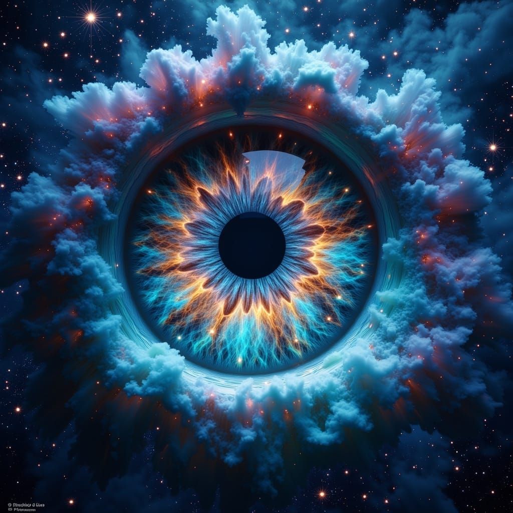 Cosmic Eye of God Nebula in Photorealistic 3D