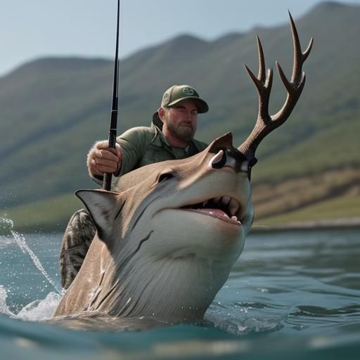 Wilderness Fitness Man Hunts Deer and Sharks
