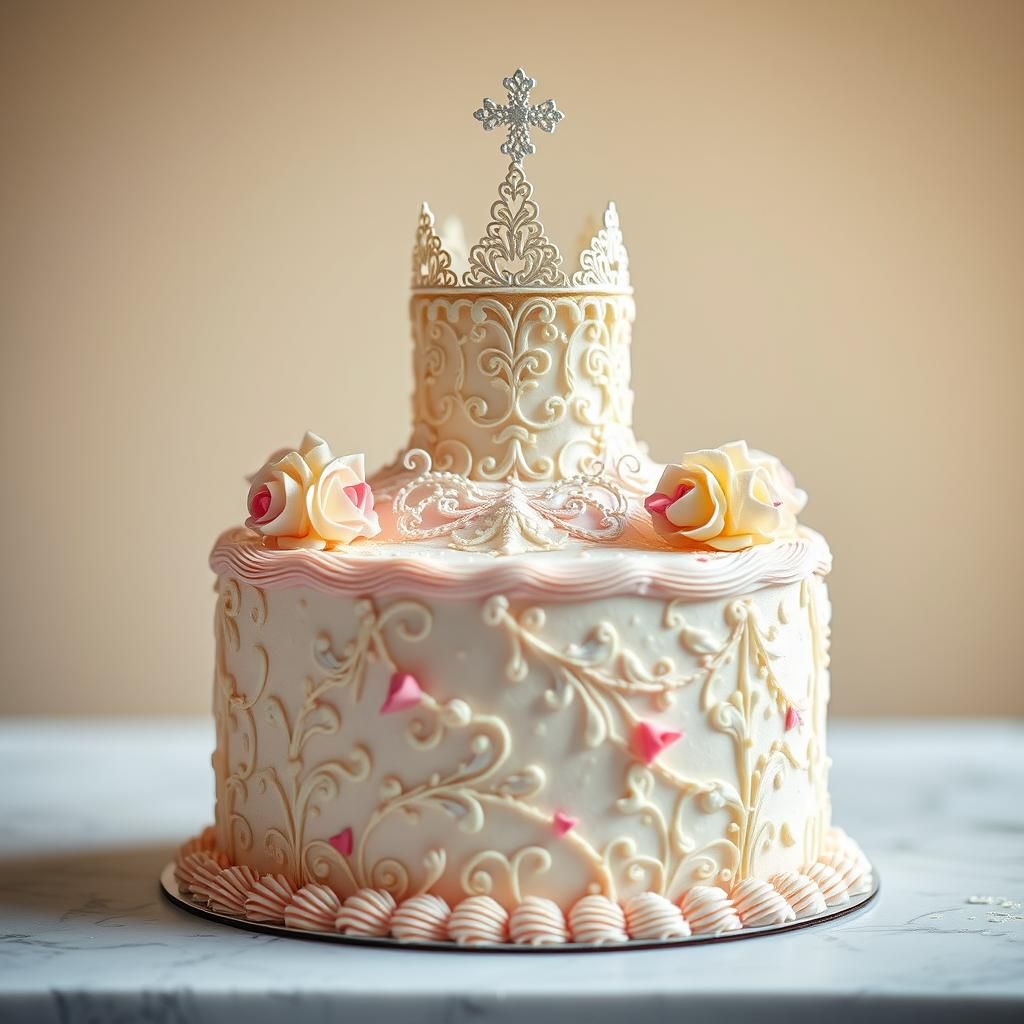 Hyper-Realistic Princess Cake with Intricate Sugar Work