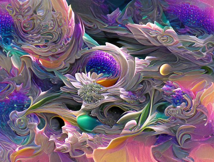 Cosmic Garden: Hyperrealistic Digital Fairytale Illustration