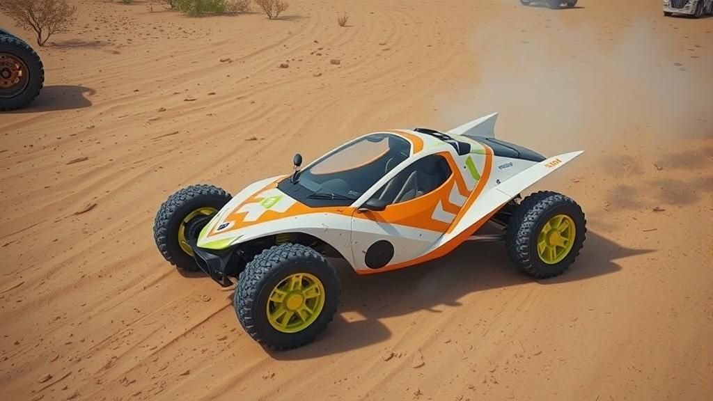 Cyberpunk Lunar Rover in Wipeout 2097 Style