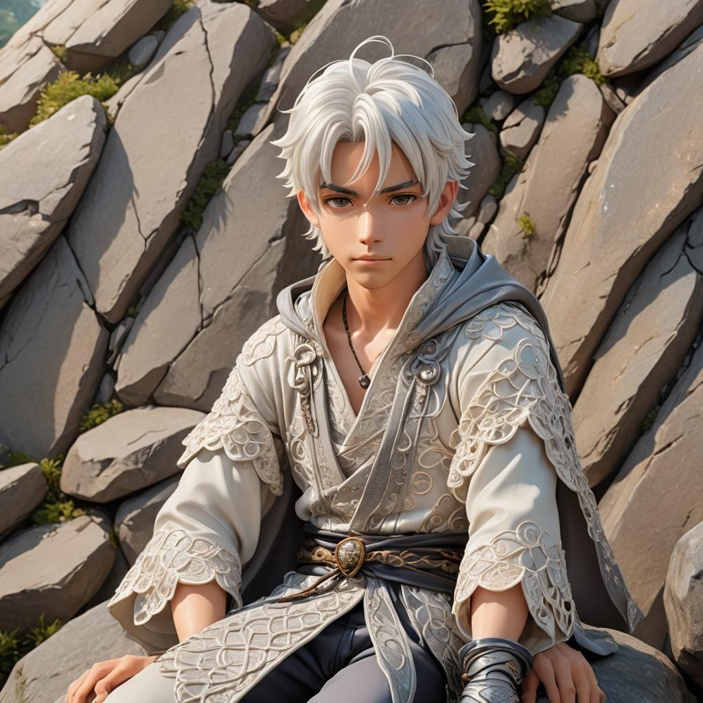 Handsome Anime Prince Portrait in Ethereal 3D