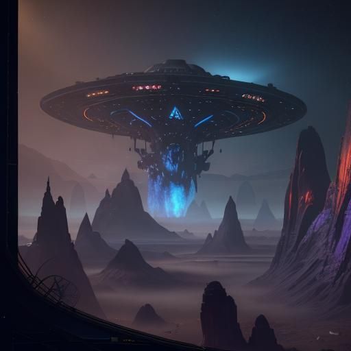 Art Bell's UFO Broadcast: Detailed Matte Painting