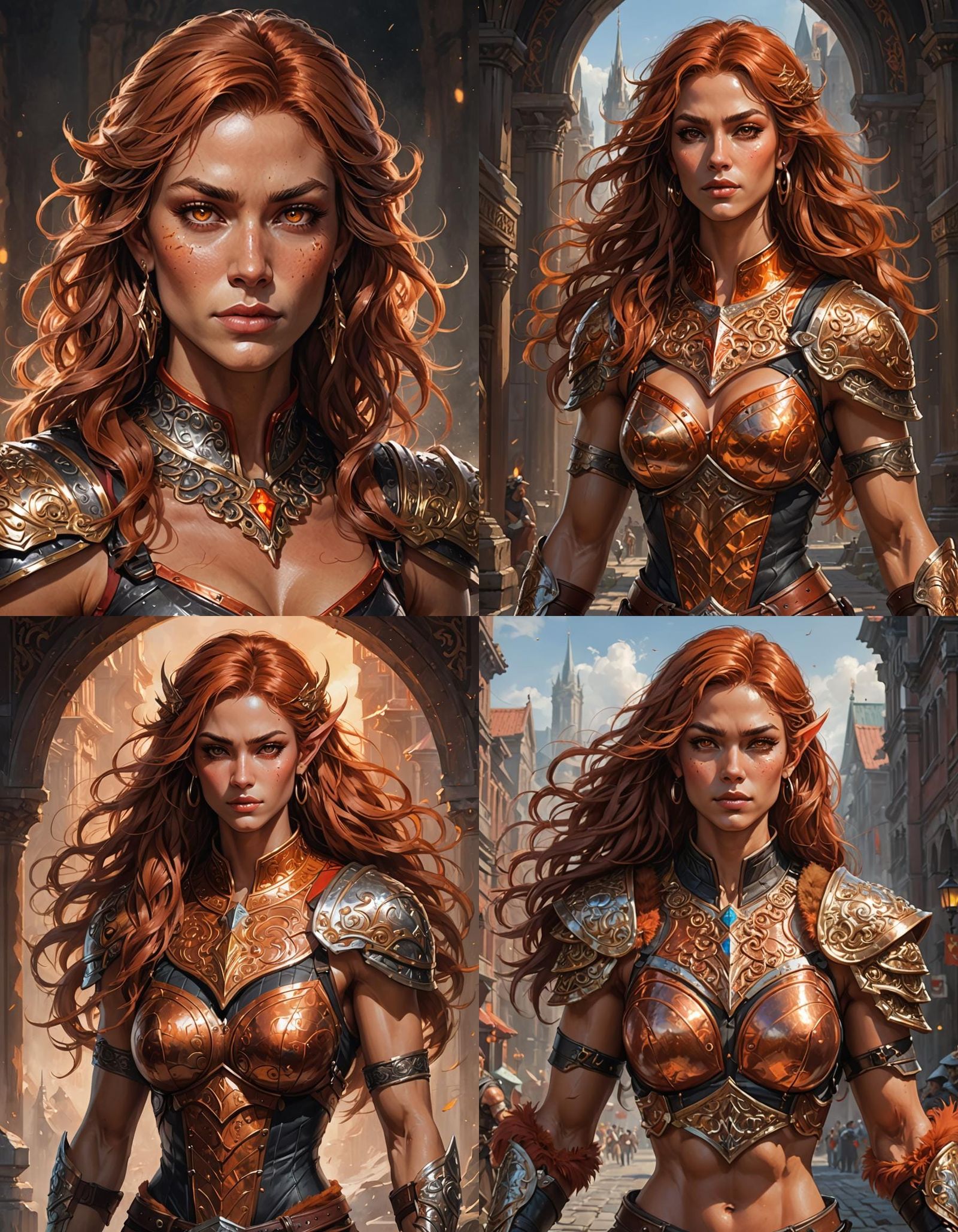 Athletic Copper Elf Portrait in Japanese Pop Surrealism