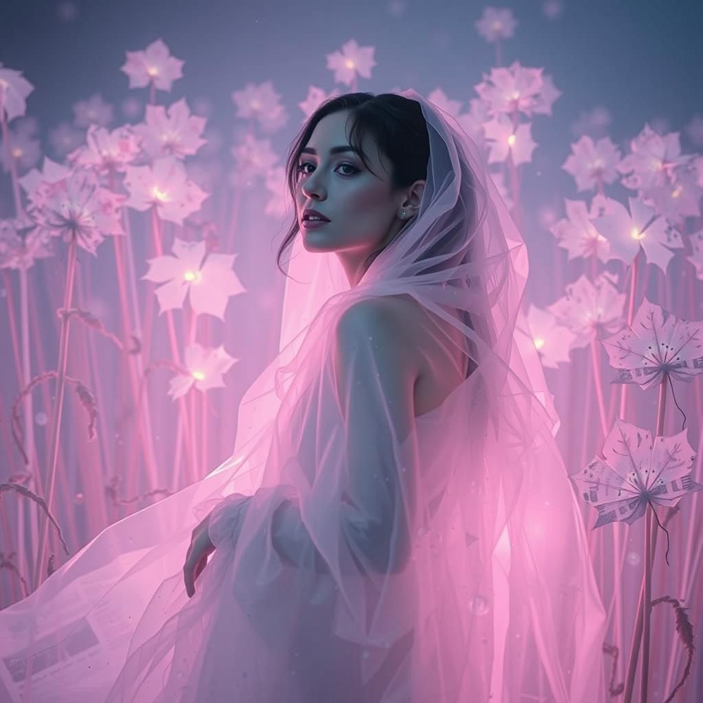 Abstract Autumn Collage in Photogram Style